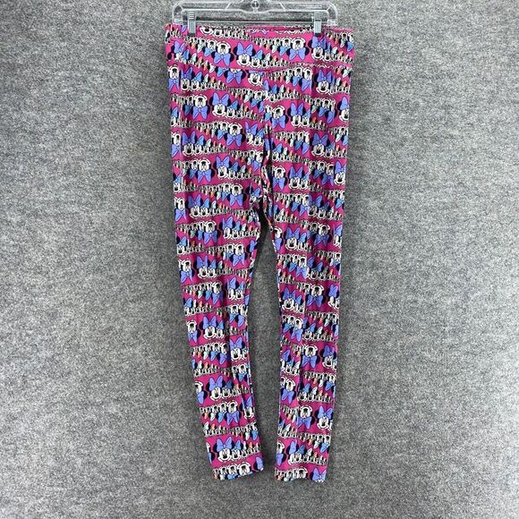 LuLaRoe Pants - LulaRoe Activewear Leggings Women M Medium Purple Minnie Mouse Print Capri